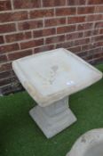 Rose Design Birdbath