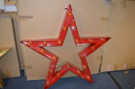 *1.3m Red Metal Christmas Star