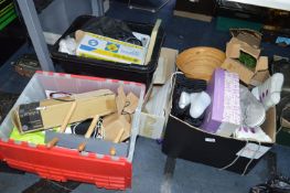 Three Boxes of Household Goods; Coat Racks, Wall L