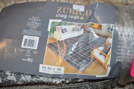 *Zurich Grey Shag Rug 160x213cm