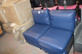*Eight Faber Dollard Dark Navy Armless Chairs
