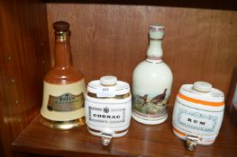 Four Ceramic Spirit Bottles
