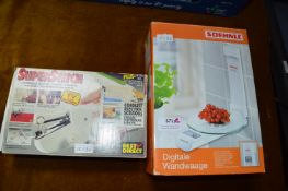 Digital Wall Scales and Super Stitch Sewing machin