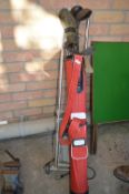 Golf Clubs and Trolley