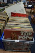 Crate of Vintage LP Records