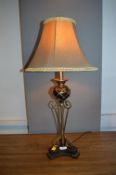 Metal Table Lamp with Gold Shade