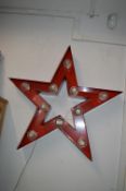 *75cm Red Light Up Star