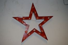 *1m Red Metal Illuminated Christmas Star