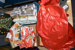 Christmas Crackers, Balloons, Gift Tags, Tape, Bag