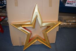*1m Red Metal Light Up Star with Gold Card Cover