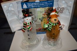 *LED Moose & Snowman