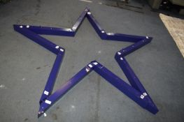 *2.2m Blue Metal Sectional Illuminating Star