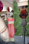 *6ft Artificial Cedar Spiral Topiary in Slate Effect Planter