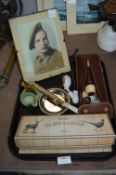 Cased Recorder plus Vintage Pipes, Photo Frame, an