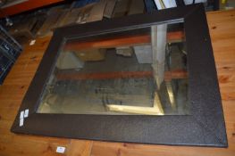 Leather Effect Framed Mirror 90x70cm