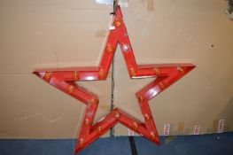 *1.3m Red Metal Christmas Star