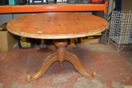 Pine Circular Dining Table 120cm diameter