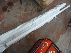 Four Lengths of White Plastic Pipe 252cm x 7cm