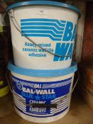 2x 10L of Tile Adhesive (one half used)