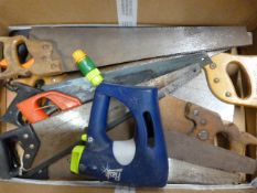 Box of Hand Saws and Flash Car Wash