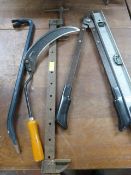 Sash Clamp, Spirit Leve, Crowbar, etc.