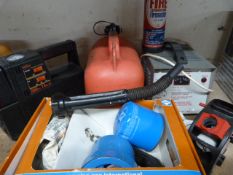 Battery Charger, Drill Bit Sharpener, Fire Extingu
