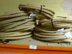 Seven Rolls of Rope Covered Wire (10-11m each)