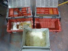 *Three Empty Tool Boxes