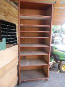 Metal Framed Shelf Unit on Wheels