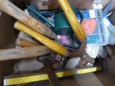 Box of Assorted Tools and Accessories