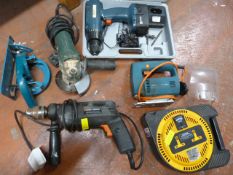 Hand Tools Including Drills, Jig Saw, Extension Le