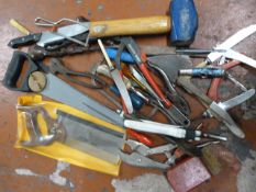 Miscellaneous Box of Tools Including Tyzack Saw