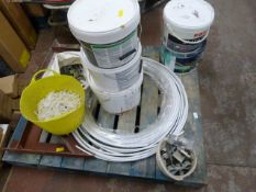 *Five Tubs of Adhesive and Stabilising Primer (som