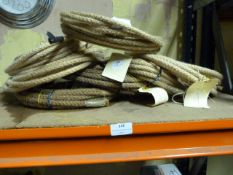 Seven Rolls of Rope Covered Wire (7-8.5m each)