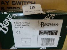 *Box of 200 Bow 626 One-Gang Two-Way Switches