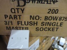*Box of 200 Bow 875D 3/1 Flush Single Master Socke