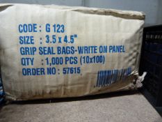 *Box of 1000 Grip Seal Bags