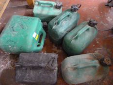 *Six Plastic Petrol Cans