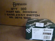 *Box of 300 Bow 626 One-Gang Two-Way Switches