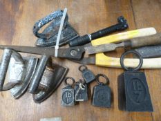 Flat Irons, Iron Weights, etc.