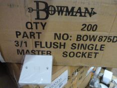 *Box of 200 Bow 875D 3/1 Flush Single Master Socke