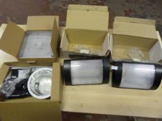 Two Corner Lights, CFL Downlight, and a Prismalett