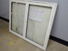 * glazed notice board painted wood 1140 x 900