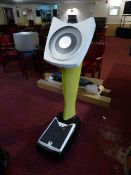 * Avery standing scales coin operated 5 pence lime green enamel body