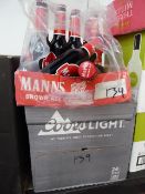 * box of out of date coors light and half a box out of date brown ale