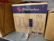 * box of 44 10 ounce straight half pint glasses