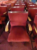 * 10 armchairs vintage red velvet cabaret / cinema style