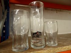 * approximately 70 items pint and half pint glasses
