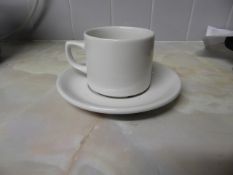 * 60+ sets cup and saucer white Churchill