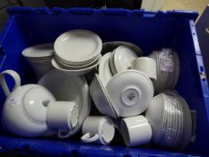 * approximately 100 items of white wear plates saucers teapot excetra excetra/